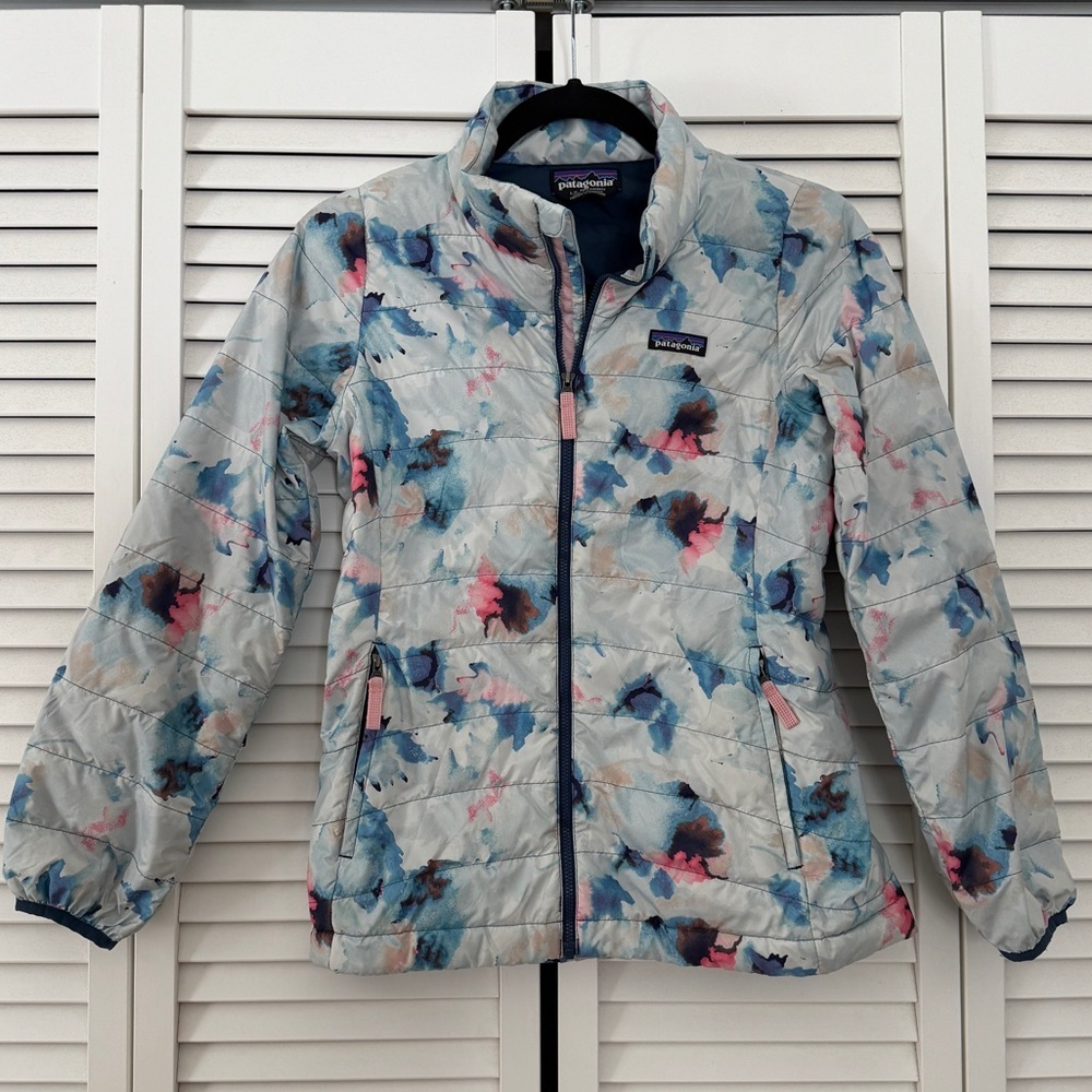 Patagonia Jacket Youth Girls Down Insulated Puffer Full Zip Kids Size Large